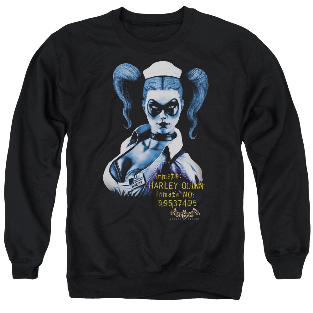 Batman Arkham Harley Quinn Unisex Crewneck Sweatshirt for Men & Women | Comfortable Cotton Pullover | Perfect for Cosplay, Comic Con & Casual Wear