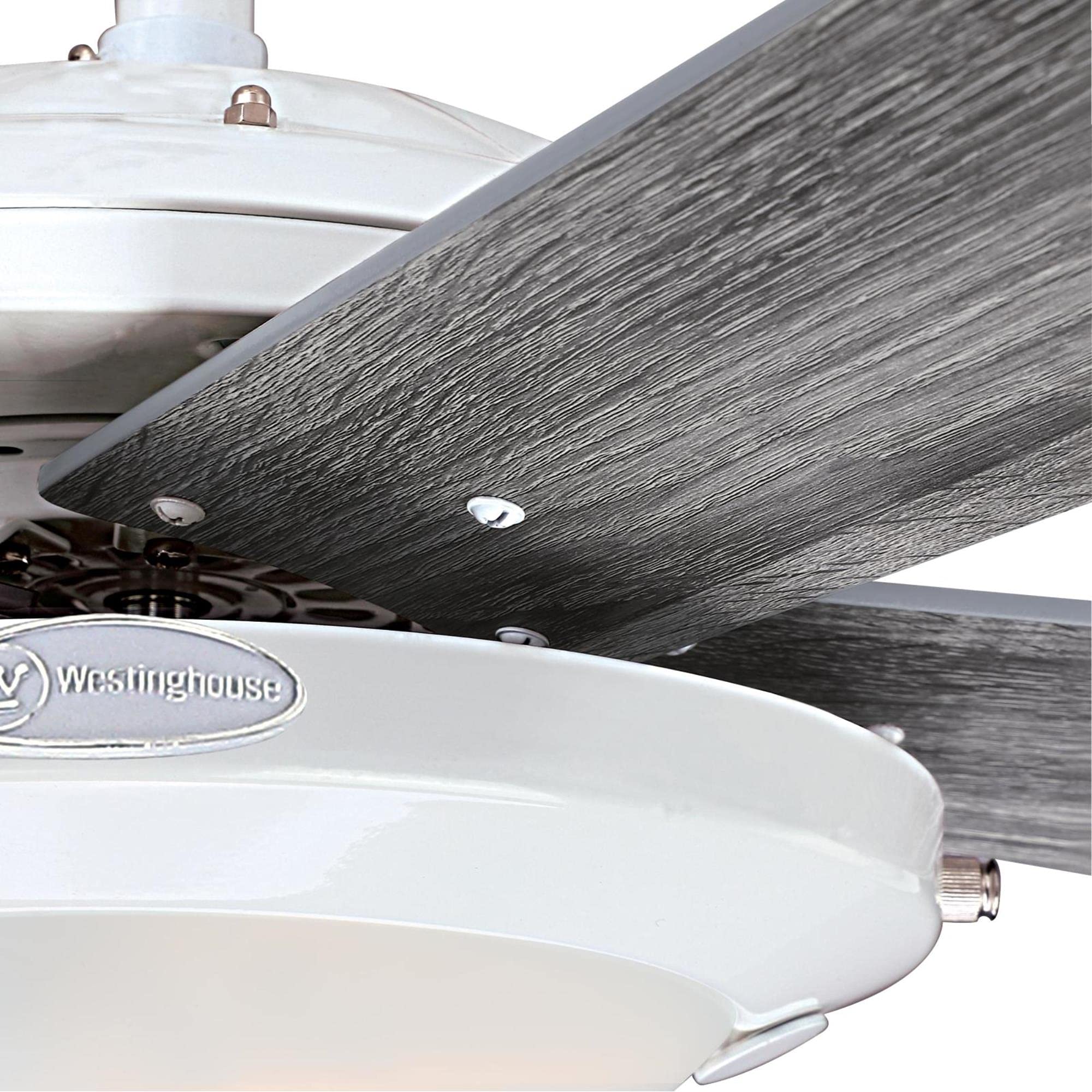 Westinghouse 7305500 Comet 52 Inch White LED Ceiling Fan with Frosted Glass - Energy Efficient Cooling for Living Room, Bedroom & Patio