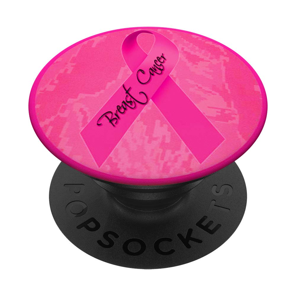 Breast Cancer Awareness PopSockets Phone Grip & Stand - Expandable Phone Holder for iPhone, Samsung, Tablets - Perfect for Daily Use, Commuting, and Showcasing Support