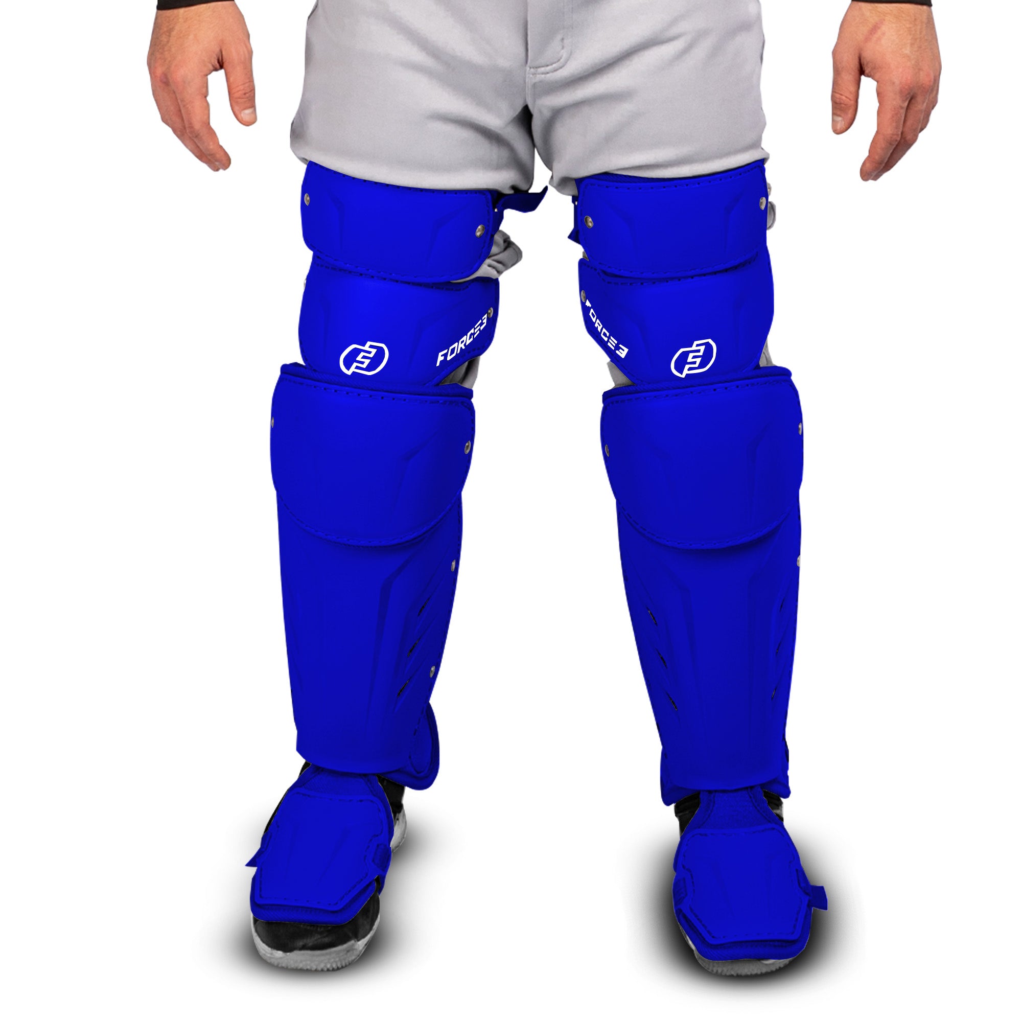 FORCE3 XS3® Pro Leg Guards - Intermediate Baseball & Softball Catcher's Gear for Youth & Adult Players - Perfect for Training, Games & Practice Sessions