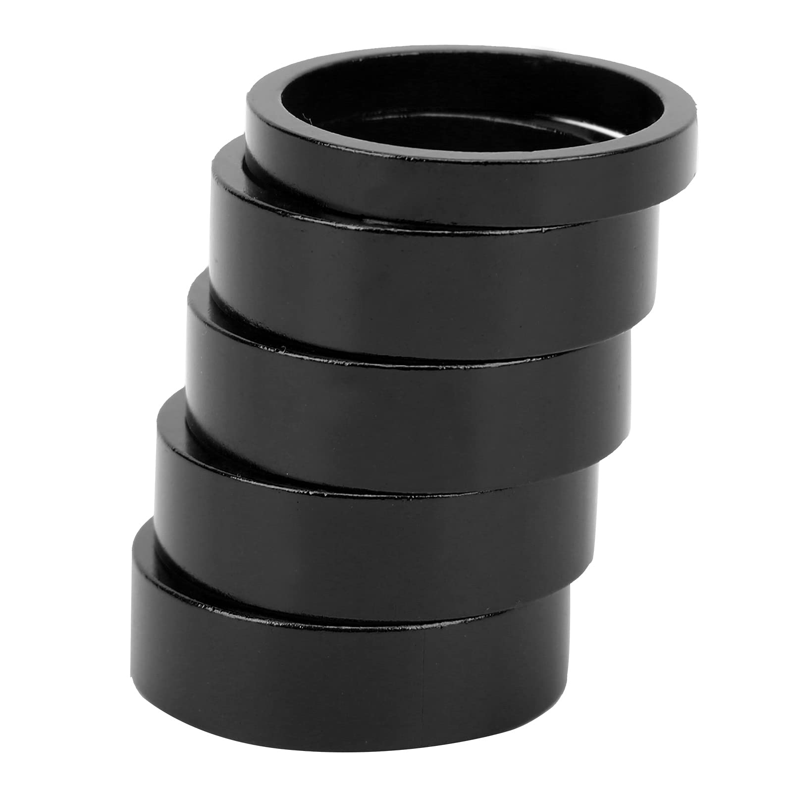 BNineteenteam 5-Piece Mountain Bike Fork Washer Set - Black Headset Spacer & Stem Gasket Kit for Bicycle Repair & Maintenance | Durable Replacement Parts for MTB, Road & Hybrid Bikes | Perfect for DIY Mechanics & Bike Shops