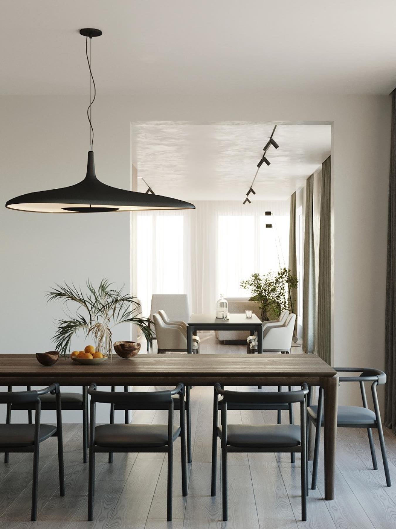 Stylish Soleil Noir Pendant Lamp - Modern Black Hanging Light Fixture for Dining Room, Kitchen Island & Bedroom Decor
