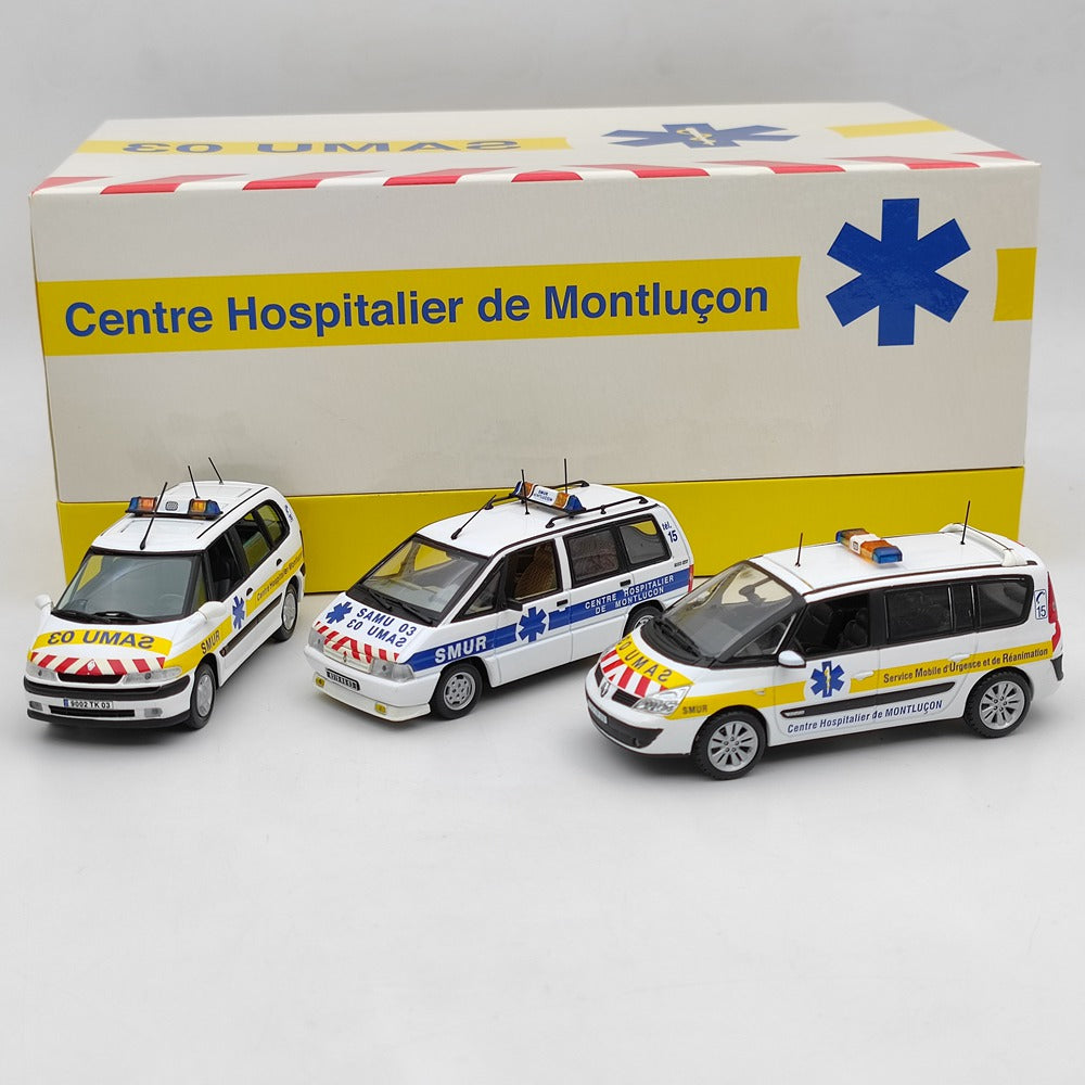 1/43 Scale Universal Hobbies Renault Espace SAMU 03 SMUR #2282 Diecast Model Car - Collectible Emergency Vehicle Toy for Display & Gifts (First Responder Scene)