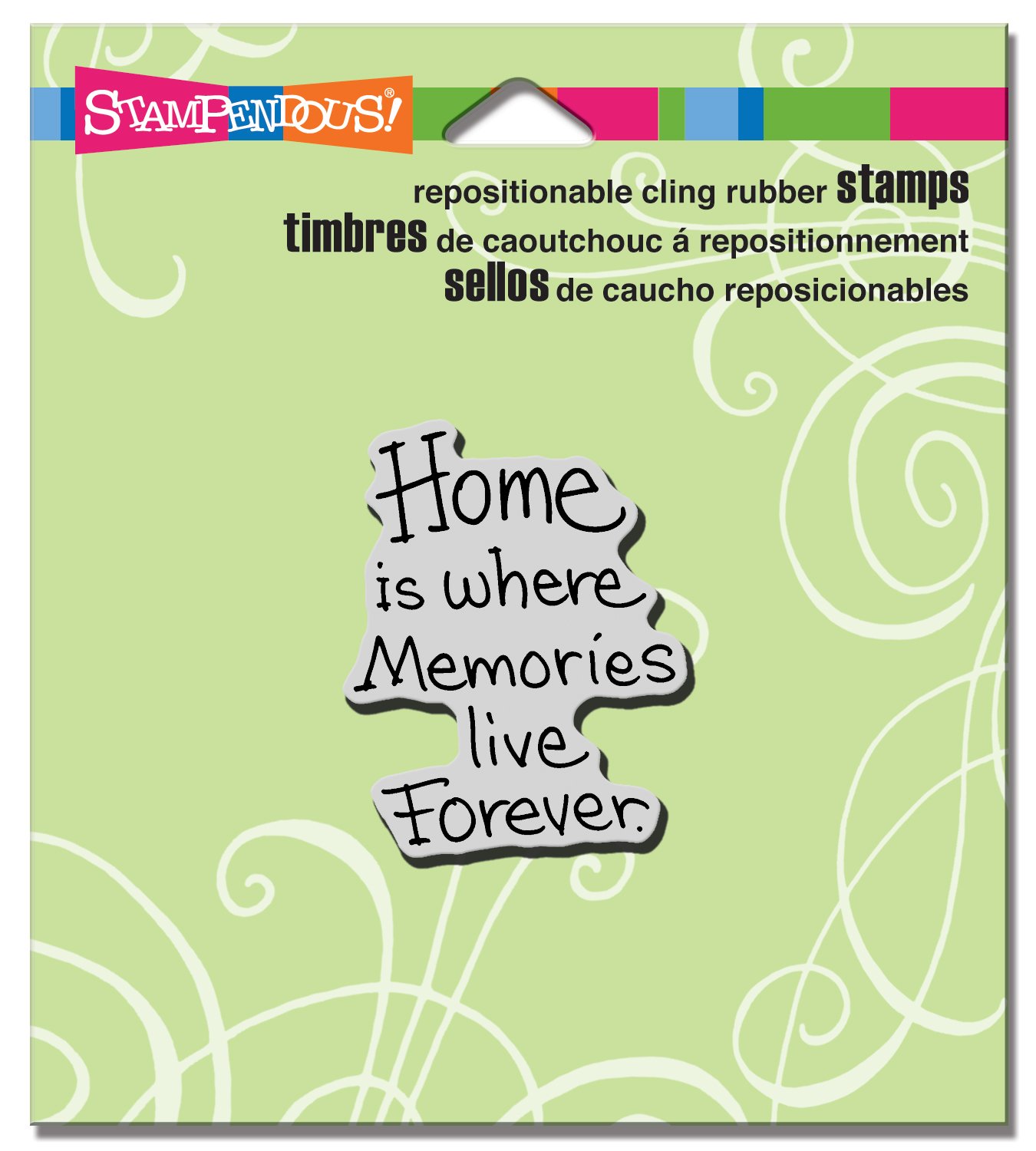 Stampendous Home Forever Rubber Stamp Cling - DIY Scrapbooking & Card Making Supplies for Home Decor, Gift Wrapping, and Craft Projects
