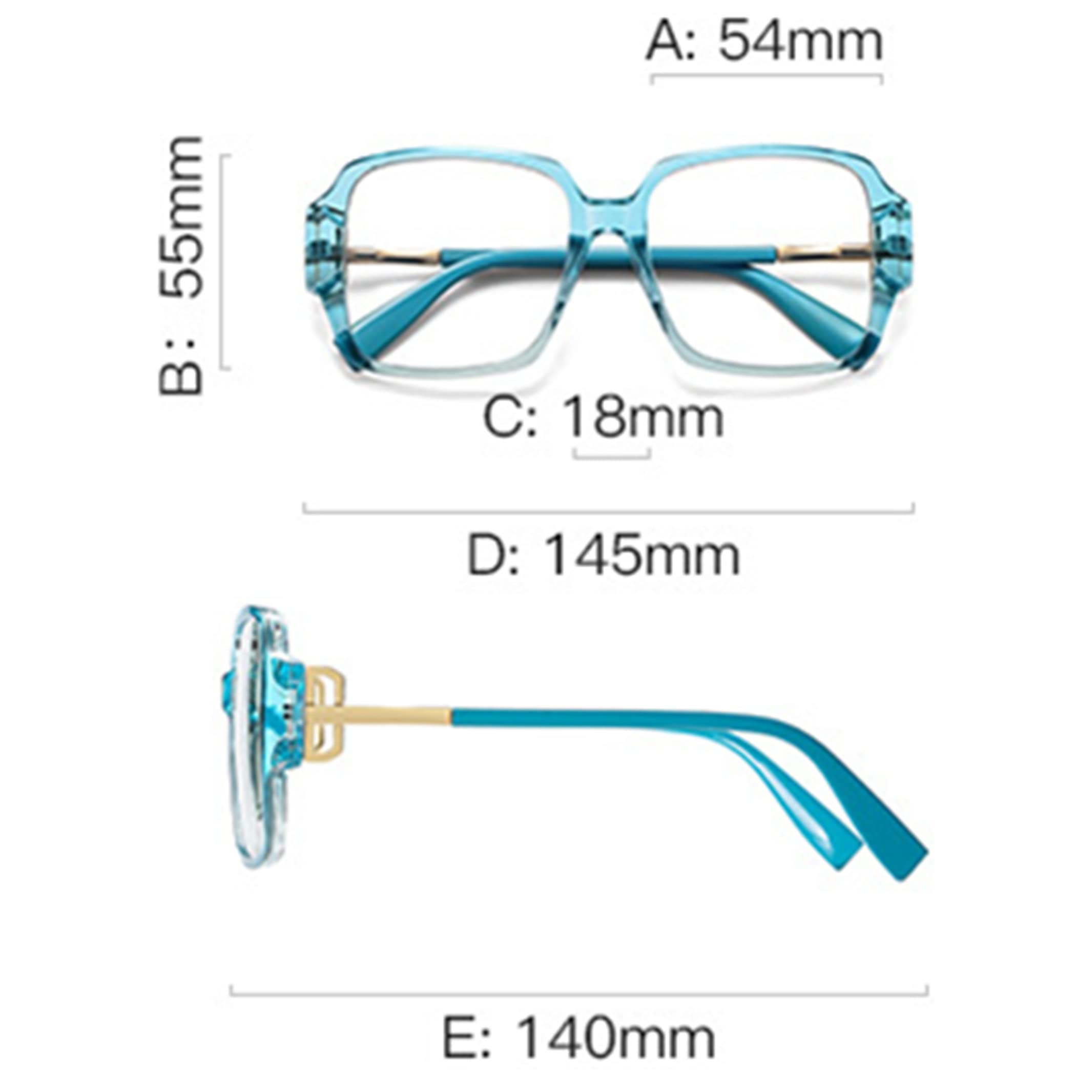 Trendy Oversized Blue Light Blocking Reading Glasses for Women - Stylish Gradient Square Frame Computer Glasses - Perfect for Office Work, Screen Time & Fashion Accessories