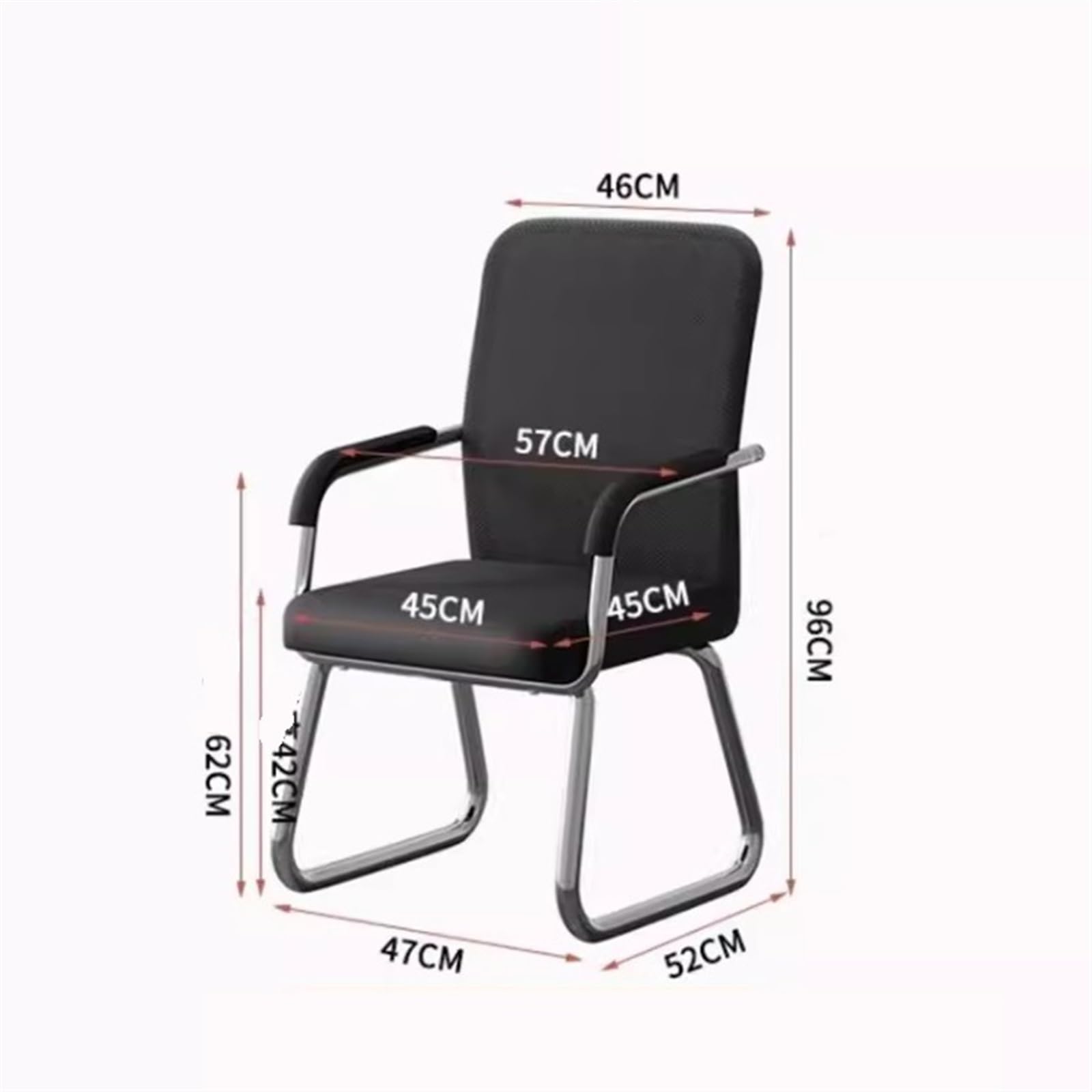 Ergonomic Mesh Office Chair with Adjustable Armrests & Chrome Metal Frame - Breathable Comfort for Long Hours - Perfect for Home Office, Gaming & Workspace (Green)