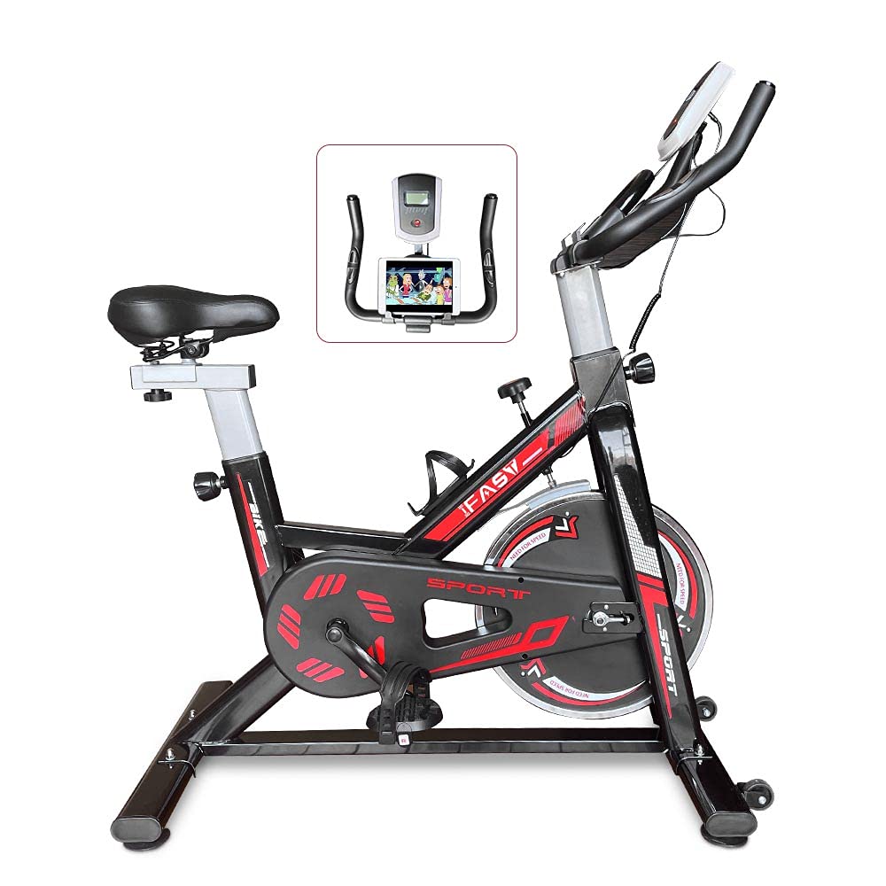 TXDWYF Indoor Cycling Bike for Home Fitness - 6kg Flywheel Exercise Bike with Pulse Monitor - Cardio, Spinning & Aerobic Workout - Perfect for Home Gym, Peloton-Style Training & Indoor Cycling Classes