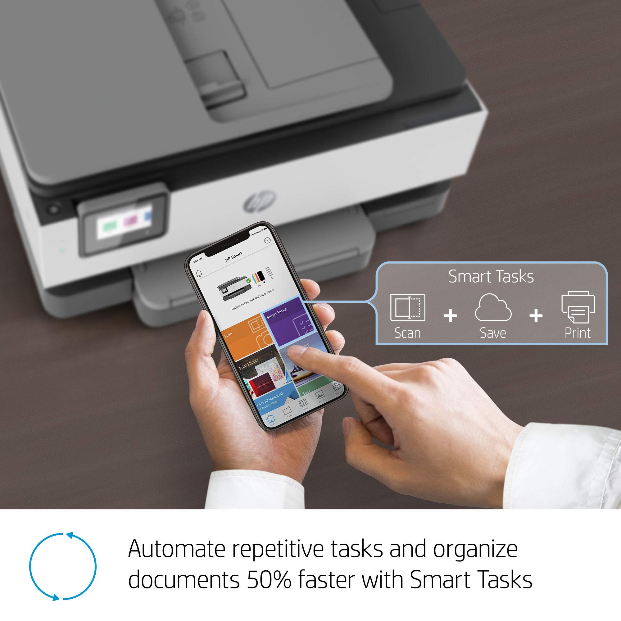 HP OfficeJet 8022 Wireless All-in-One Color Inkjet Printer with Scan, Copy & Fax | 3UC65A (Renewed) | Perfect for Home Office & Small Business Printing Needs
