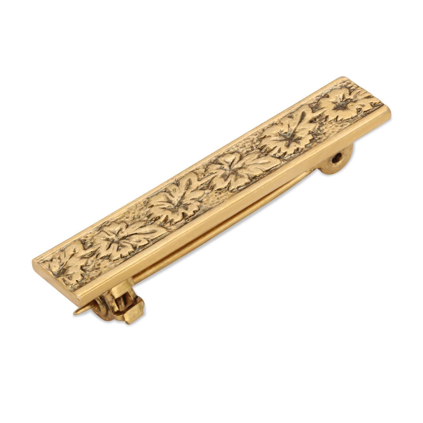 Vintage 1928 Art Deco Floral Rectangle Bar Pin - Elegant Brooch for Women, Perfect for Weddings, Parties, and Special Occasions