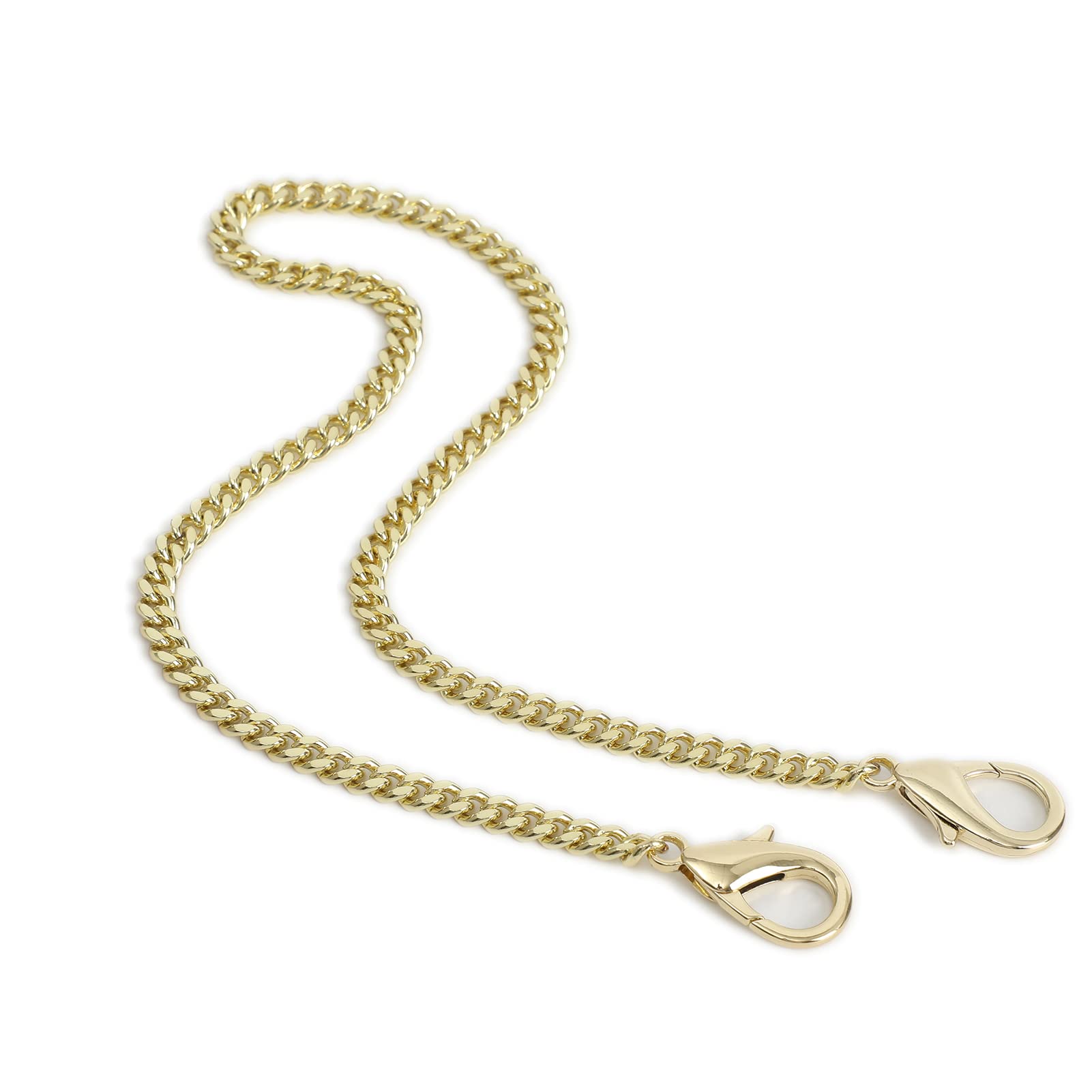 Mini Nice Purse Chain Strap Replacement - 18 Inch Light Gold Handbag Crossbody Shoulder Strap Accessories with Charms | Perfect for Evening Bags, Clutches & Fashionable Purse Upgrades