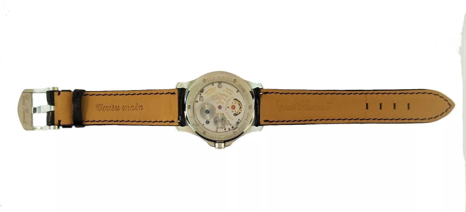 Cecil Purnell Luxury Tourbillon Watch - Stainless Steel Limited Edition Timepiece for Men | Perfect for Business Meetings, Formal Events & Watch Collectors