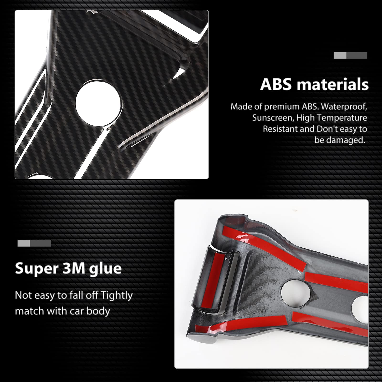 Hoolcar Carbon Fiber Engine Hood Hinge Cover for 2018-2021 Jeep Wrangler JL JLU & Gladiator JT - Exterior Decoration Accessories (Perfect for Off-Roading & Car Shows)