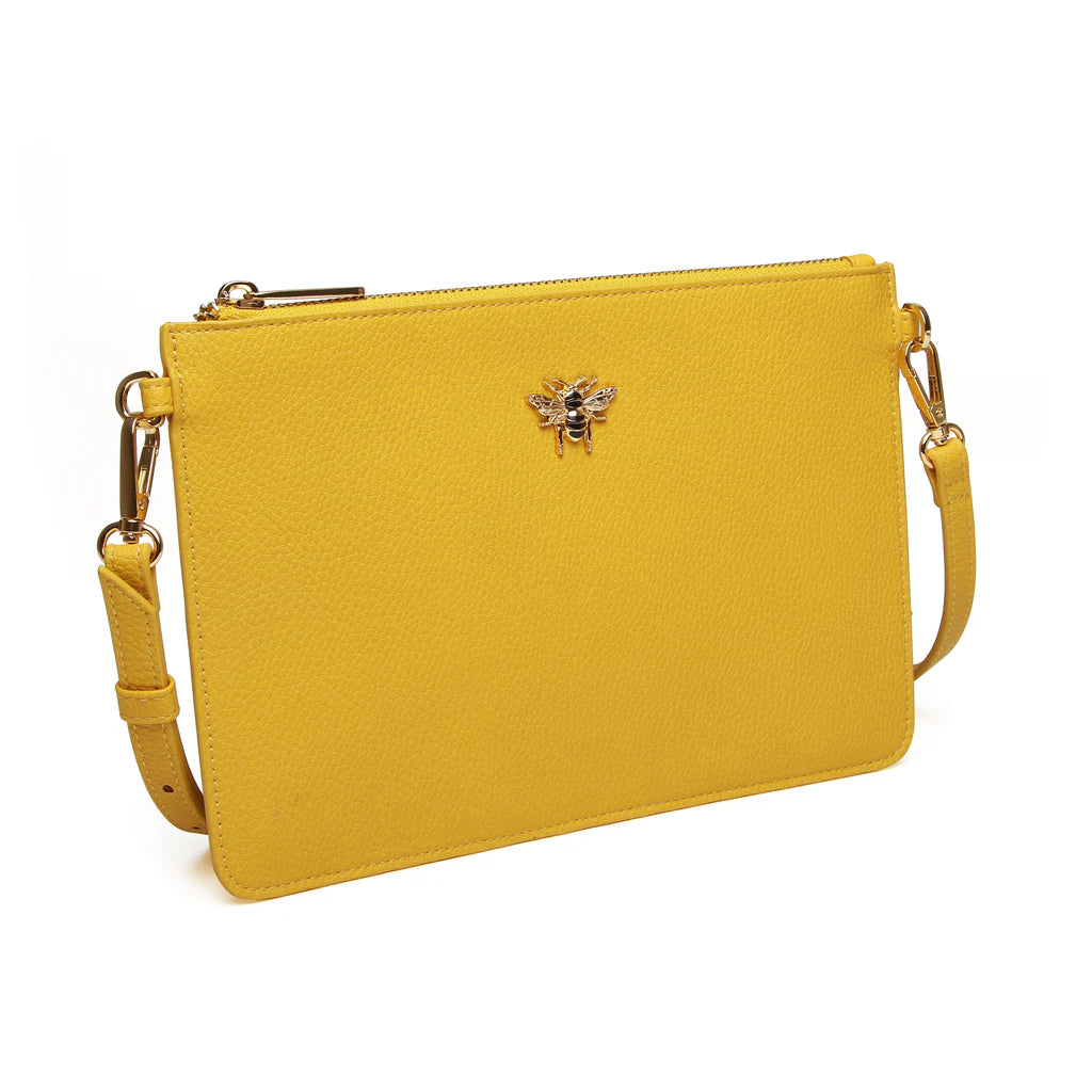 Alice Wheeler Ealing Phone & Clutch Pouch - Mustard Yellow | Stylish Crossbody Bag for Women | Perfect for Parties, Shopping & Everyday Use
