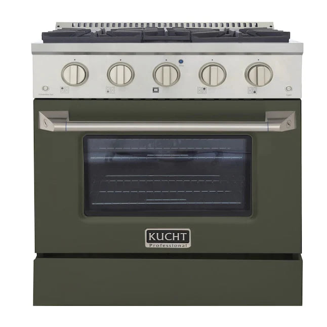 Kucht 30-Inch Pro Style Dual Fuel Range - Professional Gas & Electric Kitchen Stove for Home Chefs | Perfect for Baking, Roasting & High-Heat Cooking
