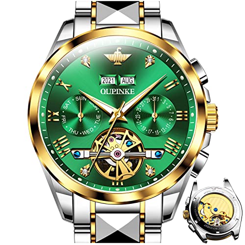 Two tone band & green dial