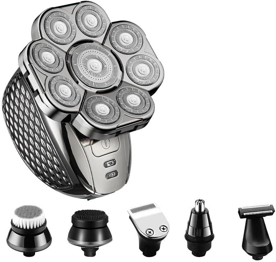 Premium 9D Floating Head Electric Razor for Men - Waterproof USB Rechargeable Shaver with 9 Cutters, Multifunctional Trimmer & Grooming Kit - Perfect for Travel, Home & Office Use