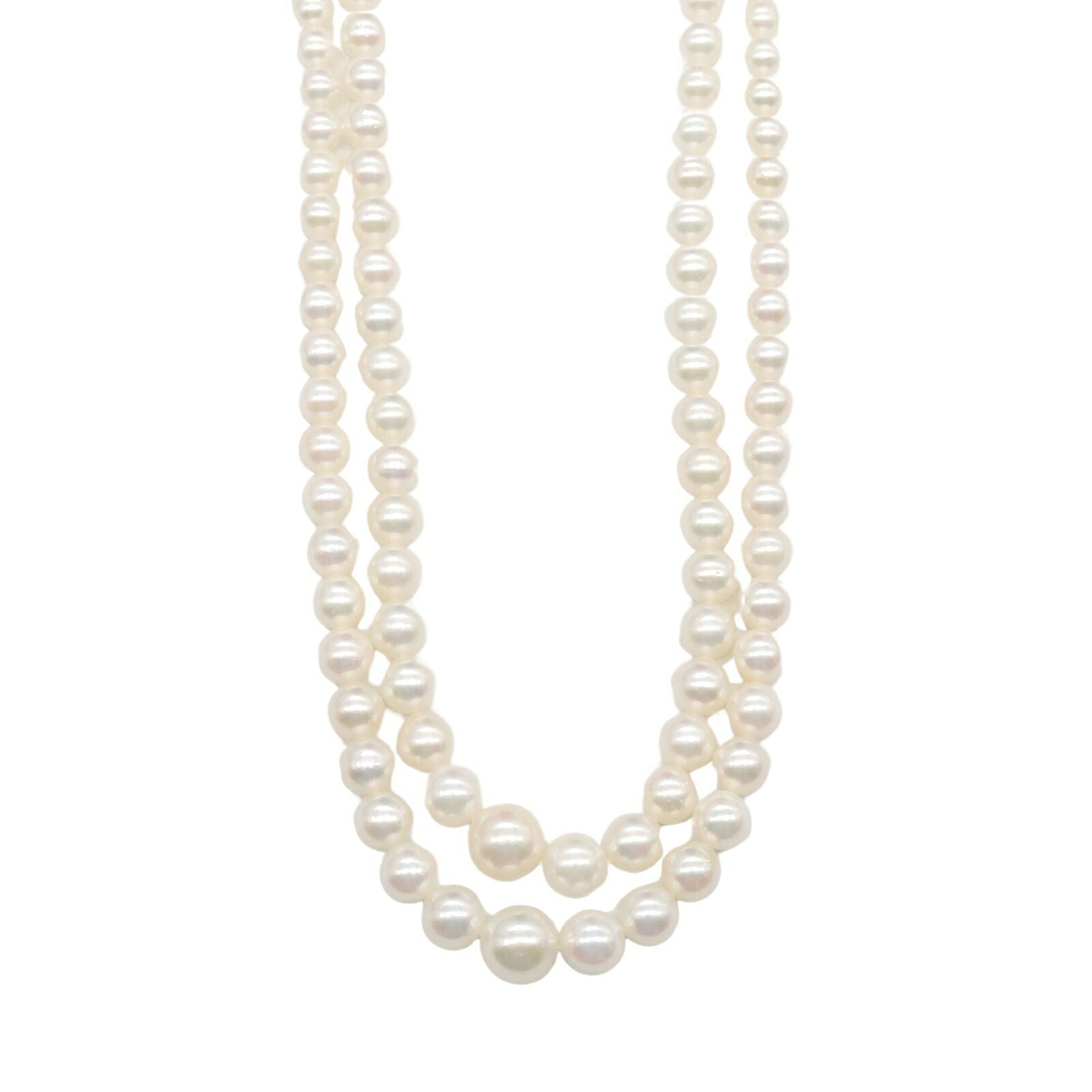 925 Sterling Silver 2-Strand Pearl Necklace - Elegant Women's Jewelry Gift for Bridal, Party & Special Occasions