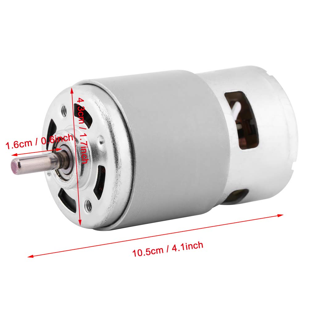 12V 0.32A 60W 3500RPM High Power Metal DC Brush Motor for Electric Tools, Fans & Cleaners - Perfect for DIY Projects, Home Appliances and Industrial Equipment