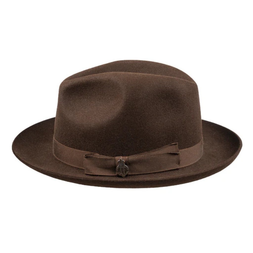 Christy's Epsom Racing Trilby Hat in Sable - Classic British Style for Horse Racing, Weddings & Formal Events