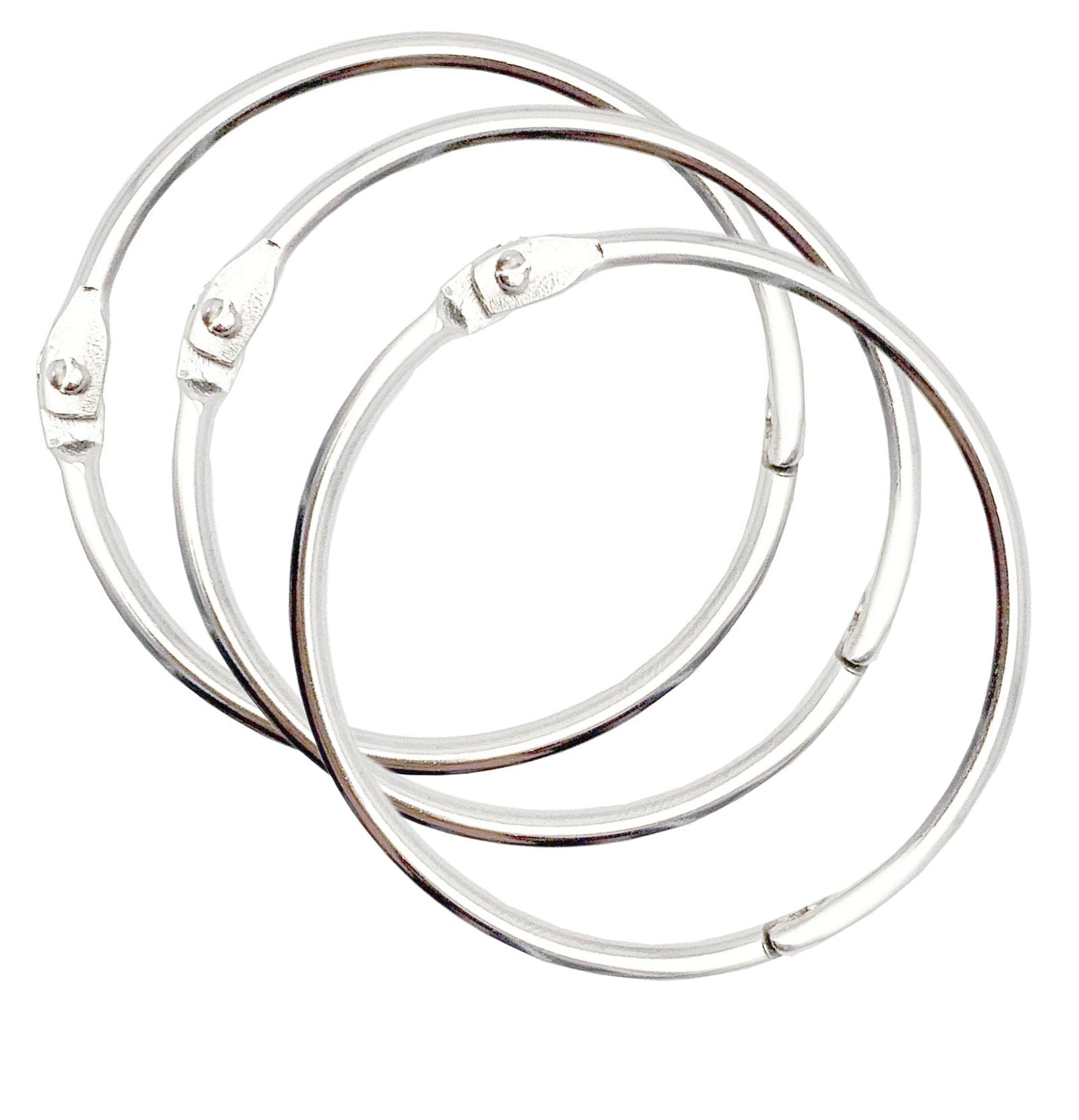 30pcs 2 Inch Binder Rings - Heavy Duty Loose Leaf Rings for Notebooks, Paper Cards, Key Rings - Perfect for DIY Projects, School Supplies & Office Organization (2 Inch, 30 Pack)
