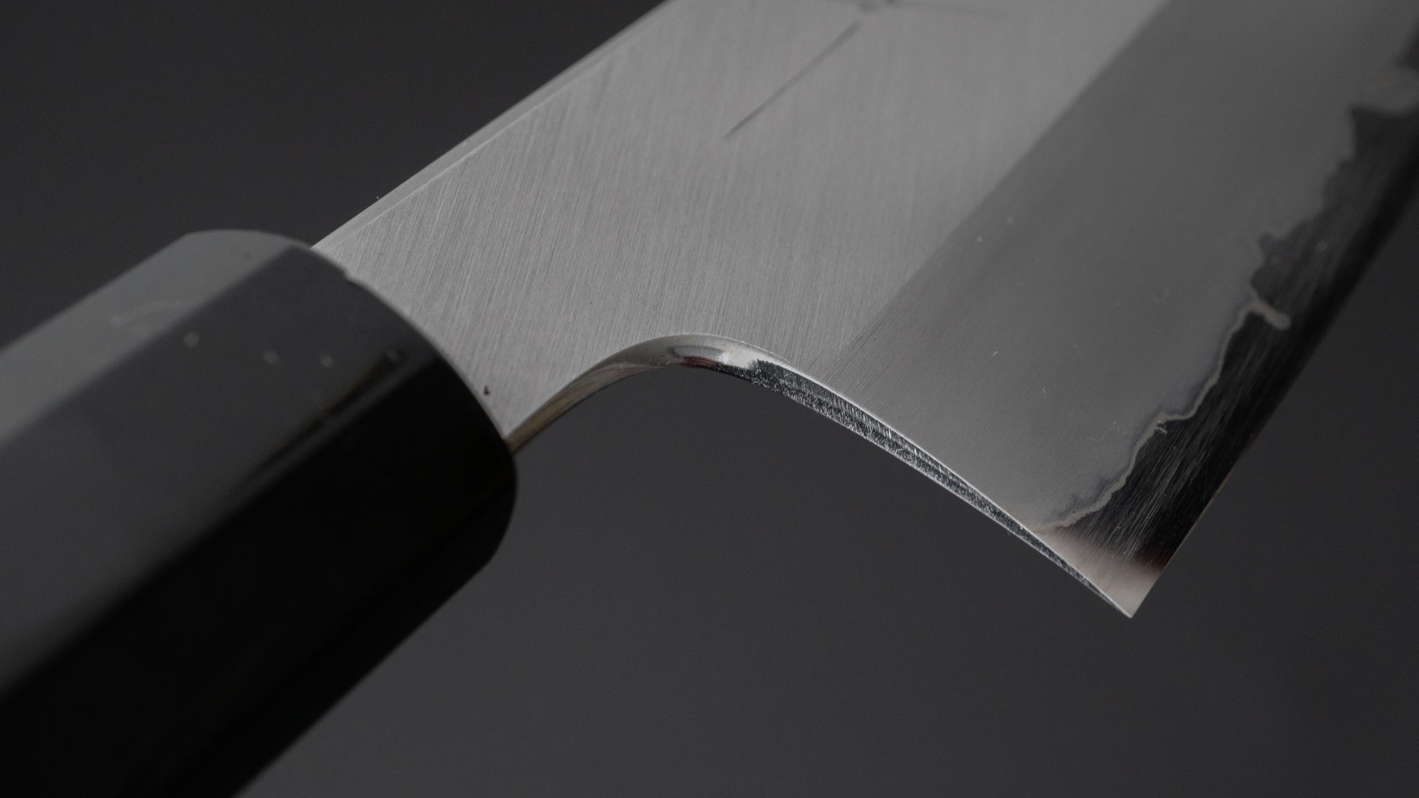 Hitohira Togashi Blue #1 Stainless Clad Migaki Gyuto 240mm Japanese Chef Knife with Kurokaki Persimmon Handle - Perfect for Sushi, Meat Slicing & Precision Cooking