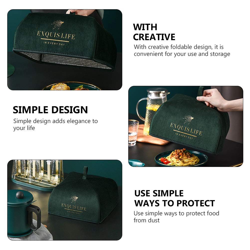 DOITOOL Insulated Food Cover for Picnics, BBQs & Outdoor Dining - Blackish Green | Keeps Meals Warm & Fresh | Perfect for Camping, Parties & Travel