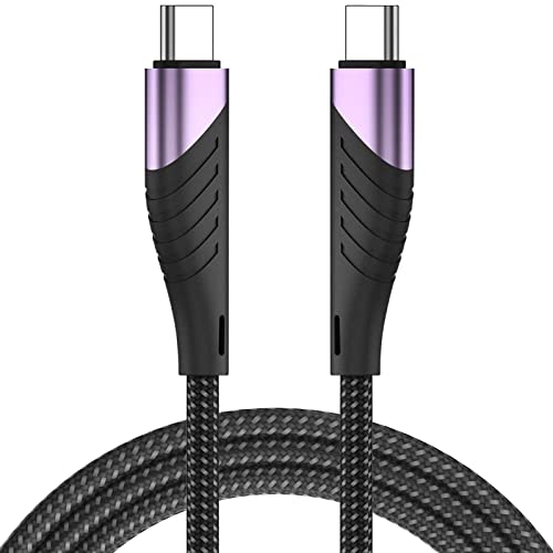65W USB C to USB C Fast Charging Cable 4ft - PD Compatible for Samsung Galaxy S22/S21/S20 Ultra, Note 20/10, MacBook Air, iPad Pro, Pixel - Perfect for Home, Office & Travel Charging