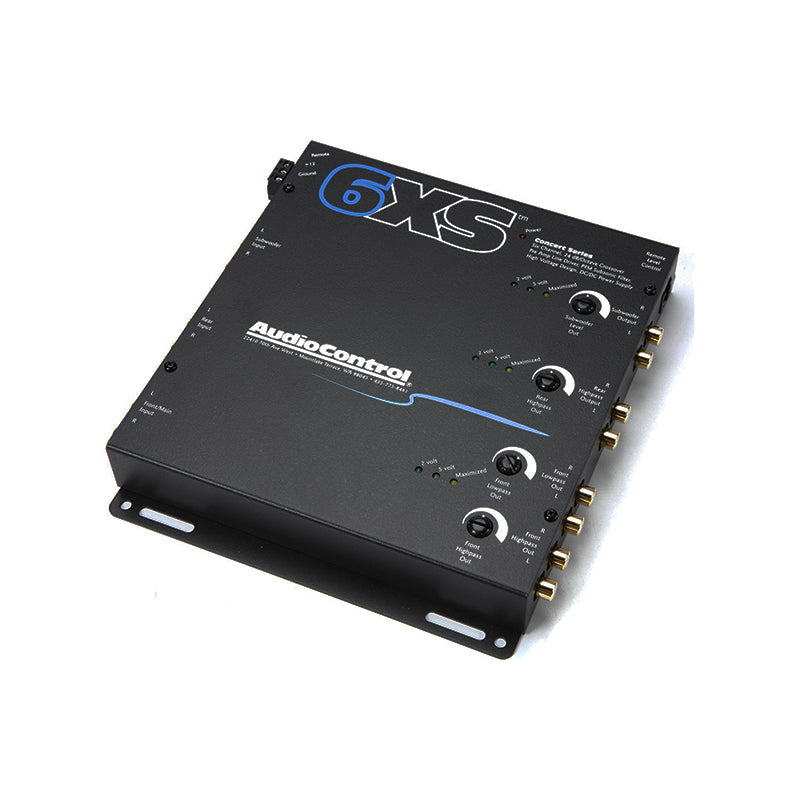 AudioControl 6XS (Black) Concert Series 6 Channel Electronic Crossover - Premium Car Audio System for Enhanced Sound Quality in Vehicles & Home Theaters