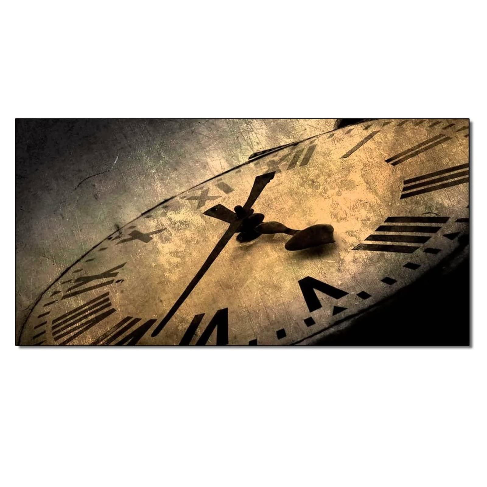 Vintage Abstract Retro Clock Art Poster - Time is Money Wall Decor (16x32 inches, 40x80cm) - Perfect for Bedroom, Living Room & Office Wall Art | Framed Prints & Wallpaper Alternative