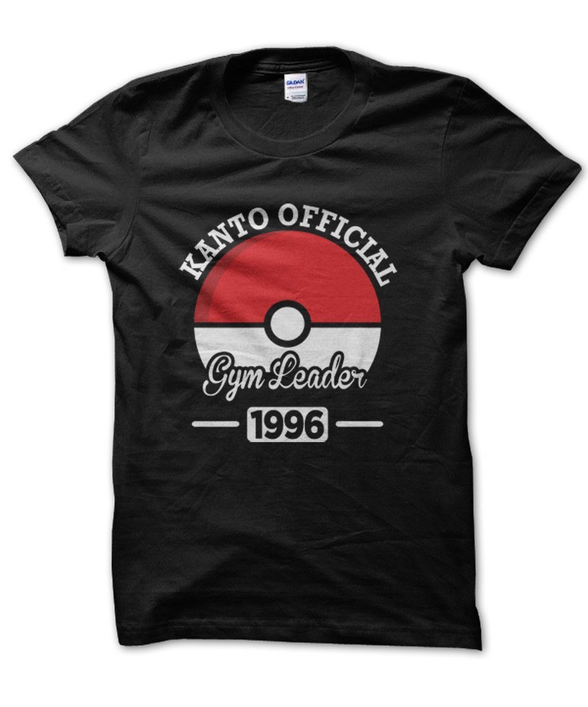 Kanto Official Gym Leader T-Shirt - Pokemon Anime Inspired Cotton Tee for Men & Women - Perfect for Cosplay, Gaming Events & Anime Conventions