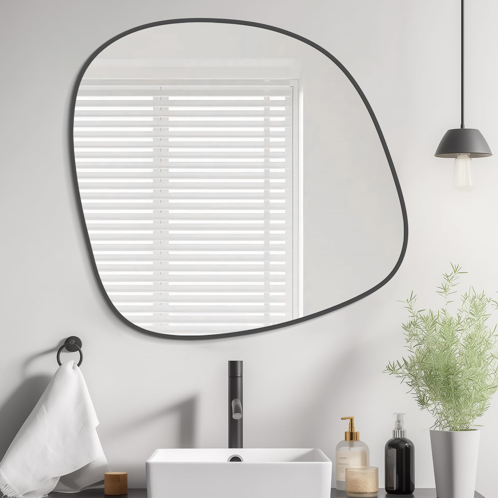 WallBeyond Asymmetrical Mirror - Unique Irregular Wall Mirror for Home Decor, 27
