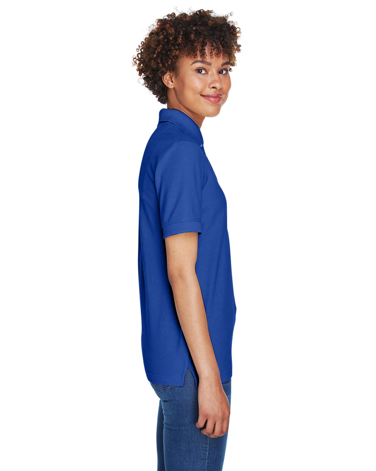 UltraClub 8541 Women's Whisper Pique Polo Shirt - Soft Breathable Cotton, Slim Fit, Short Sleeve - Perfect for Golf, Tennis & Casual Wear