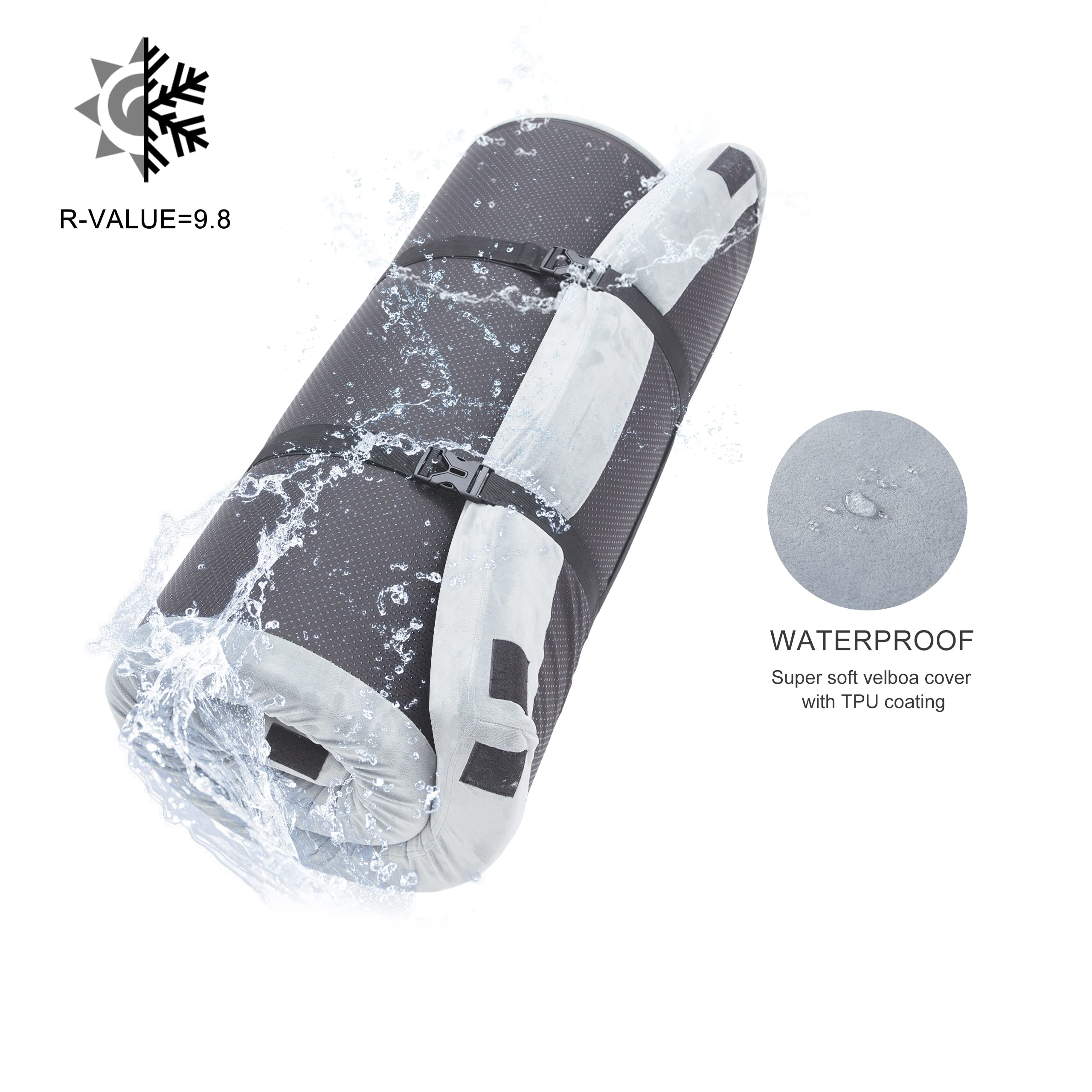 Ultra Comfortable Sleeping Pad for Adults - Thick Portable Floor Mat for Camping, Hiking, Travel & Car Sleeping - Includes Removable Travel Bag - Perfect for Outdoor Adventures & Road Trips