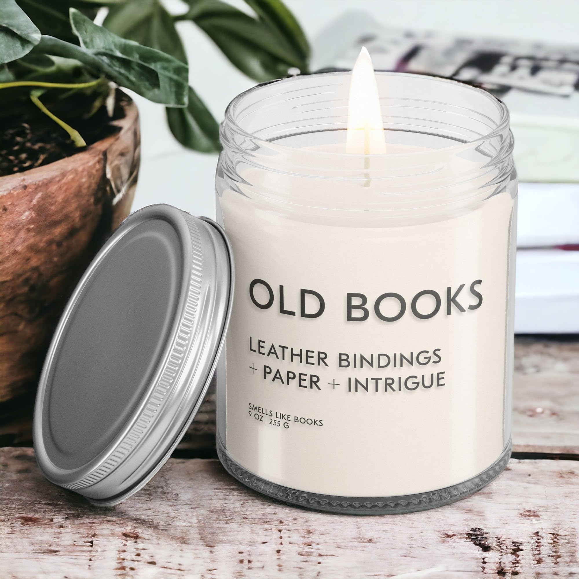 Old Books Scented Candle for Book Lovers | Vegan, Cruelty-Free & Phthalate-Free Soy Wax Candle | Perfect for Reading Nooks, Cozy Book Clubs & Literary Gift Giving