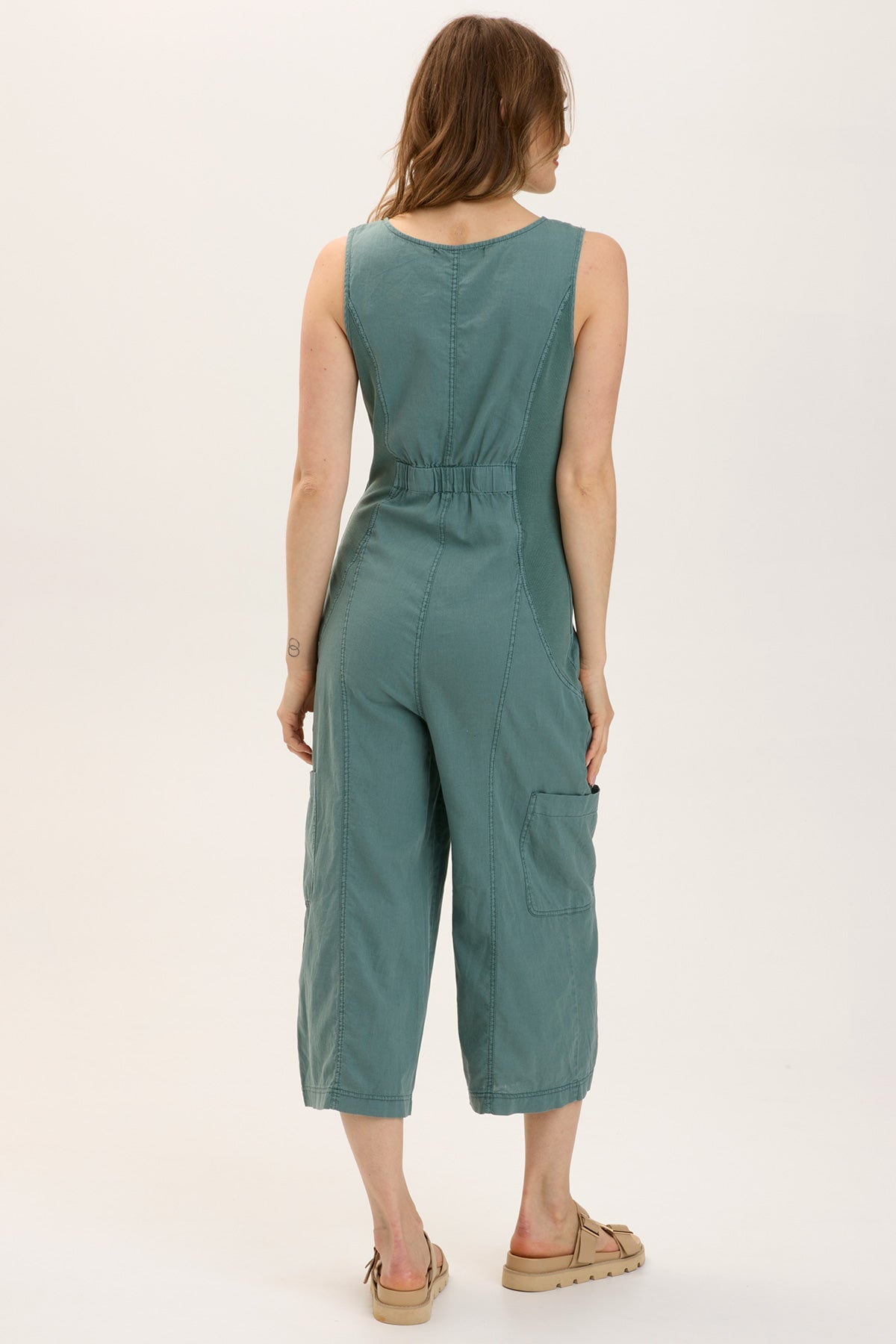 Premium Linen Norris Jumpsuit for Women - Comfortable Summer Romper with Pockets | Perfect for Beach Vacation, Casual Outings & Boho Style Fashion