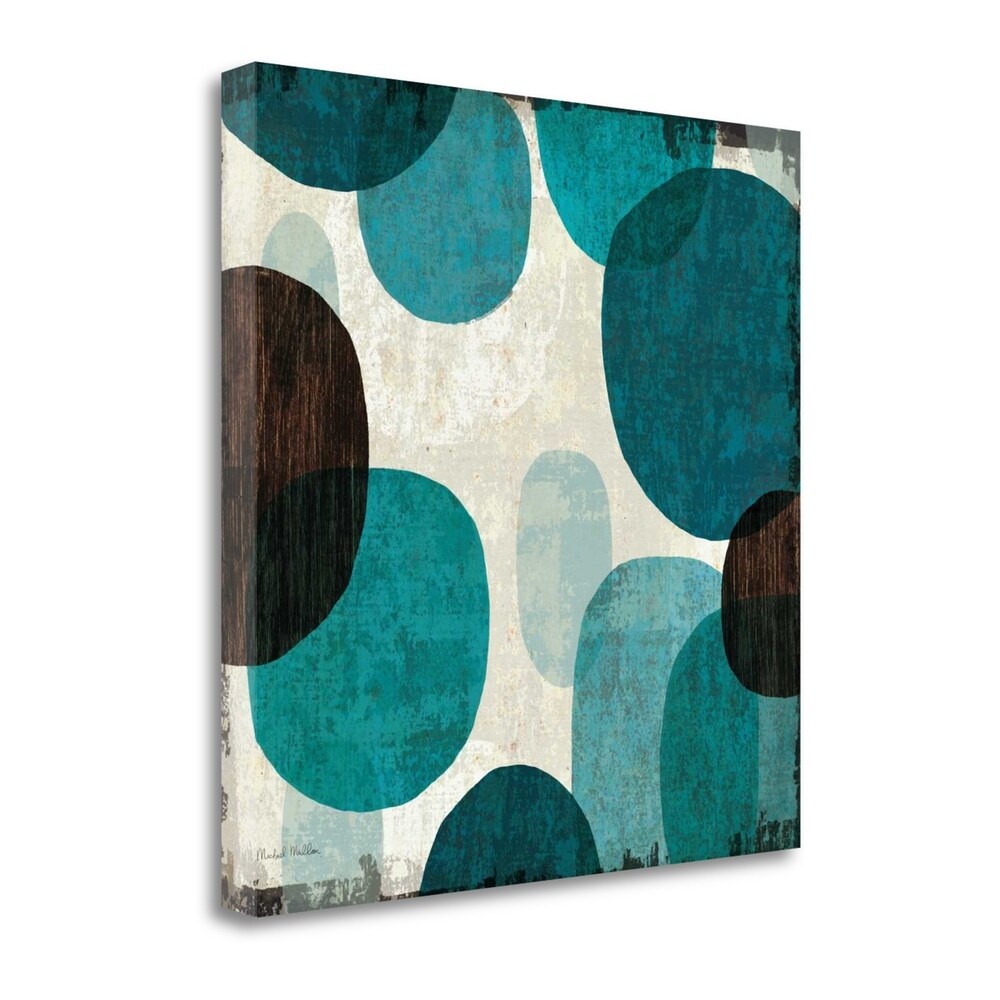 Blue Drips by Michael Mullan - Premium Fine Art Giclee Print on Gallery Wrapped Canvas - Ready to Hang Wall Art for Living Room, Bedroom & Office Decor