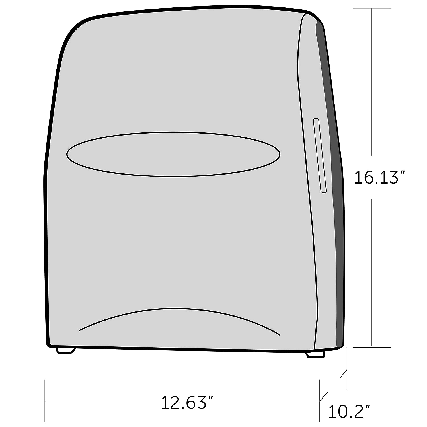 SANITOUCH Hard Roll Towel Dispenser - 12.6