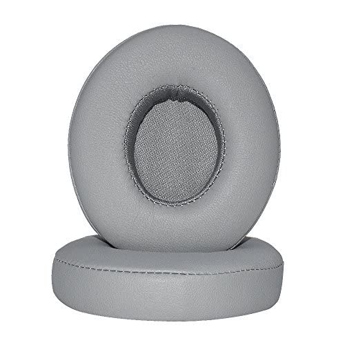 Beats Solo 3.0 Replacement Ear Pads - Compatible with Solo2 & Solo3 Wireless Headphones - Soft Memory Foam Cushions (Grey) - Perfect for Gaming, Workouts & Travel Comfort