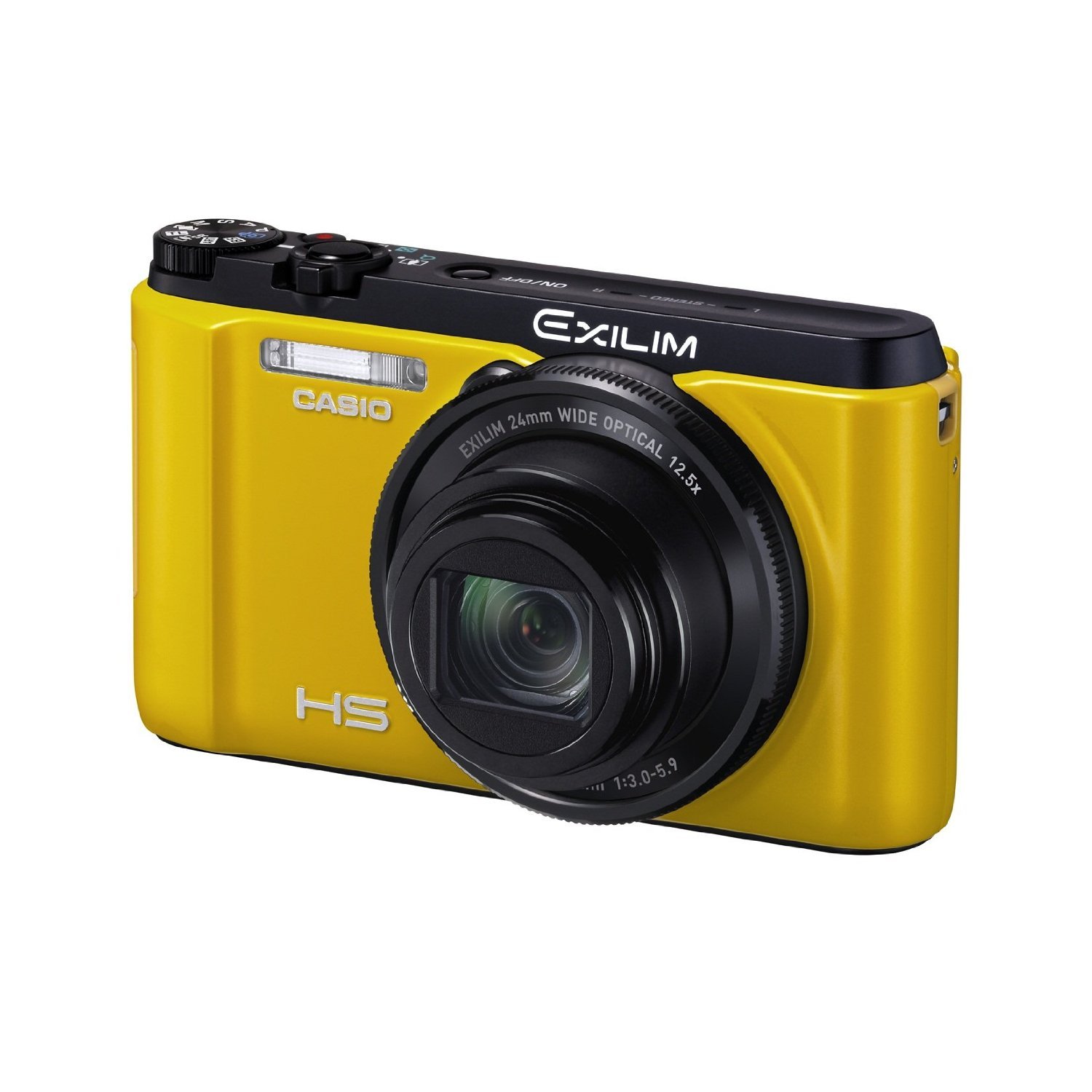 Casio EXILIM EX-ZR1100YW 16.1MP High-Speed Digital Camera with 12.5x Optical Zoom - Yellow | Perfect for Travel Photography, Vlogging & Everyday Use