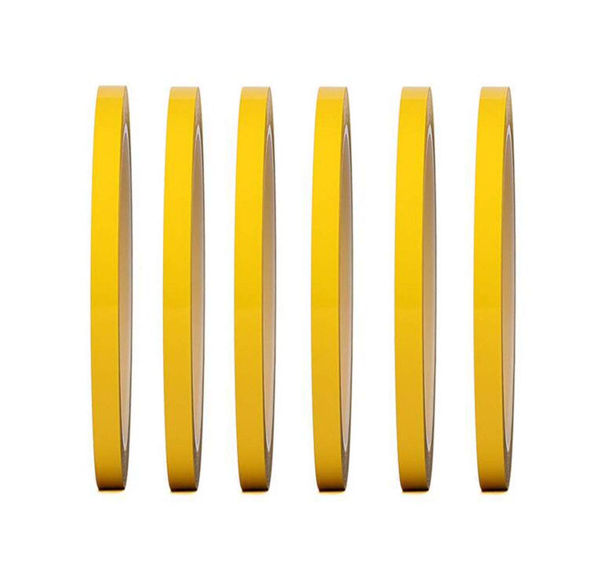 6 Rolls Self-Adhesive Graphic Chart Tape - 3mm Width Yellow Grid Marking Tape for Whiteboards & Art Projects (72 Yards/Roll) - Perfect for Artists, Drafting, Classroom Organization & DIY Crafts
