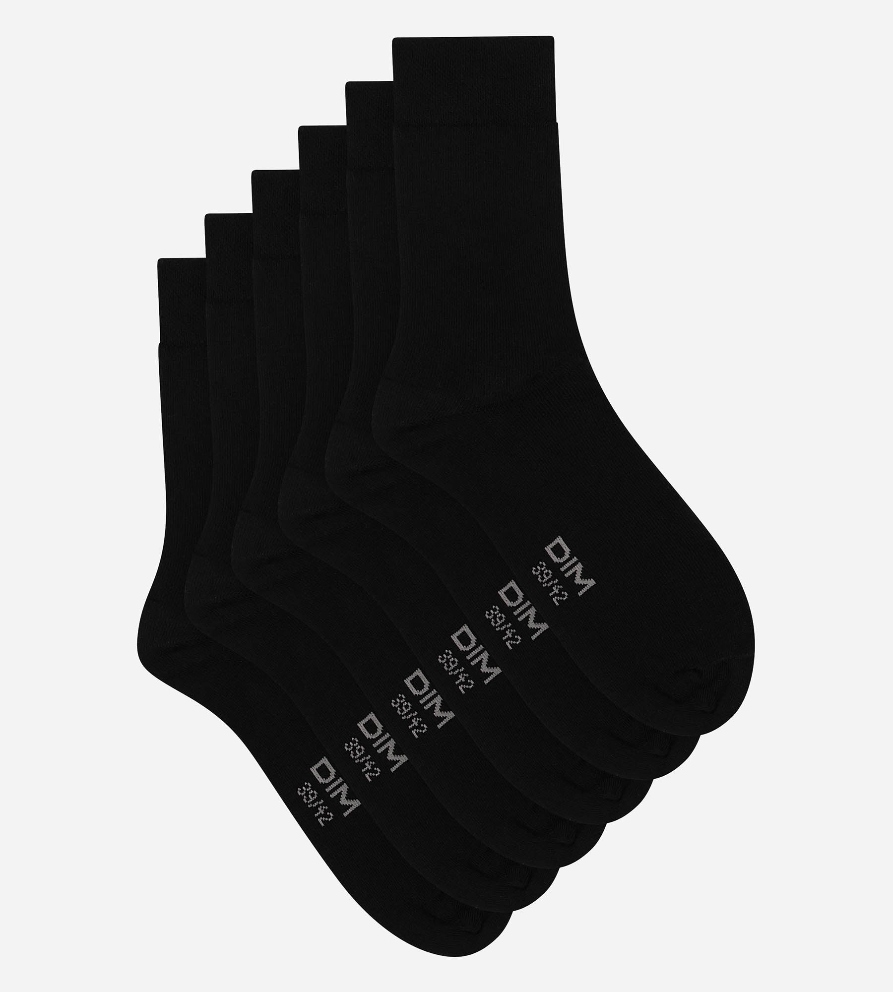 3 Pairs of Men's Black Cotton Socks - Comfortable & Breathable for Everyday Wear, Work, and Sports