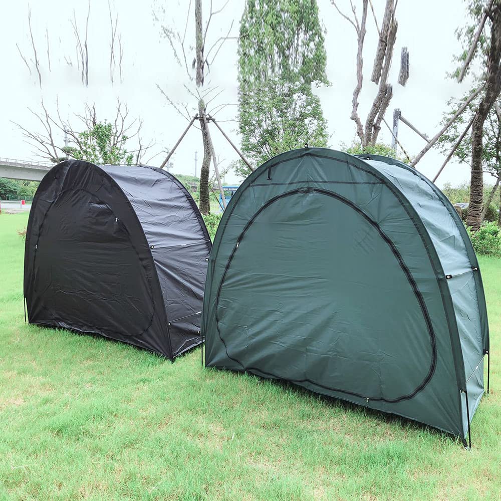 Portable Bike Storage Tent - Outdoor Foldable Bike Shed Cover for 1 Bicycle, Waterproof Garden Shelter for Patio, Yard & Garage (Black) | Perfect for Backyard, Camping & Seasonal Bike Protection