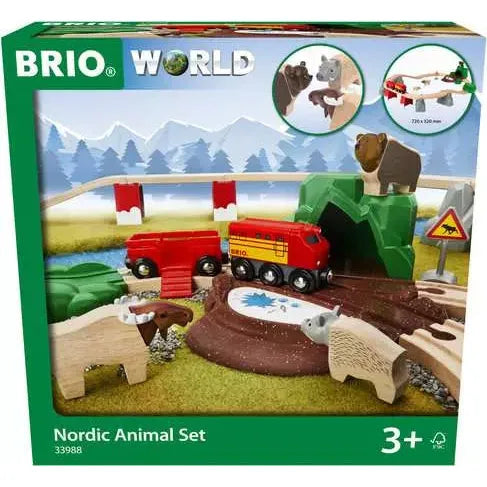 Brio Nordic Wooden Animal Toy Set - 12 Piece Forest Animal Figures for Kids | Perfect for Imaginative Play, Educational Learning & Toddler Gift Ideas