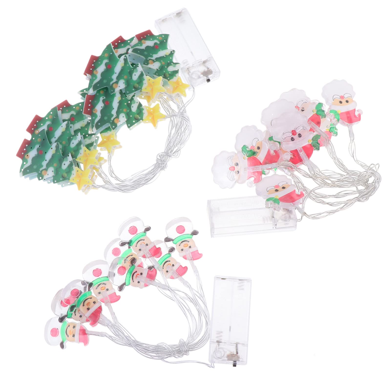 LIOOBO 3-Pack Christmas LED String Lights - Waterproof Fairy Lights for Holiday Decor, Party, Wedding & Outdoor Garden Decoration