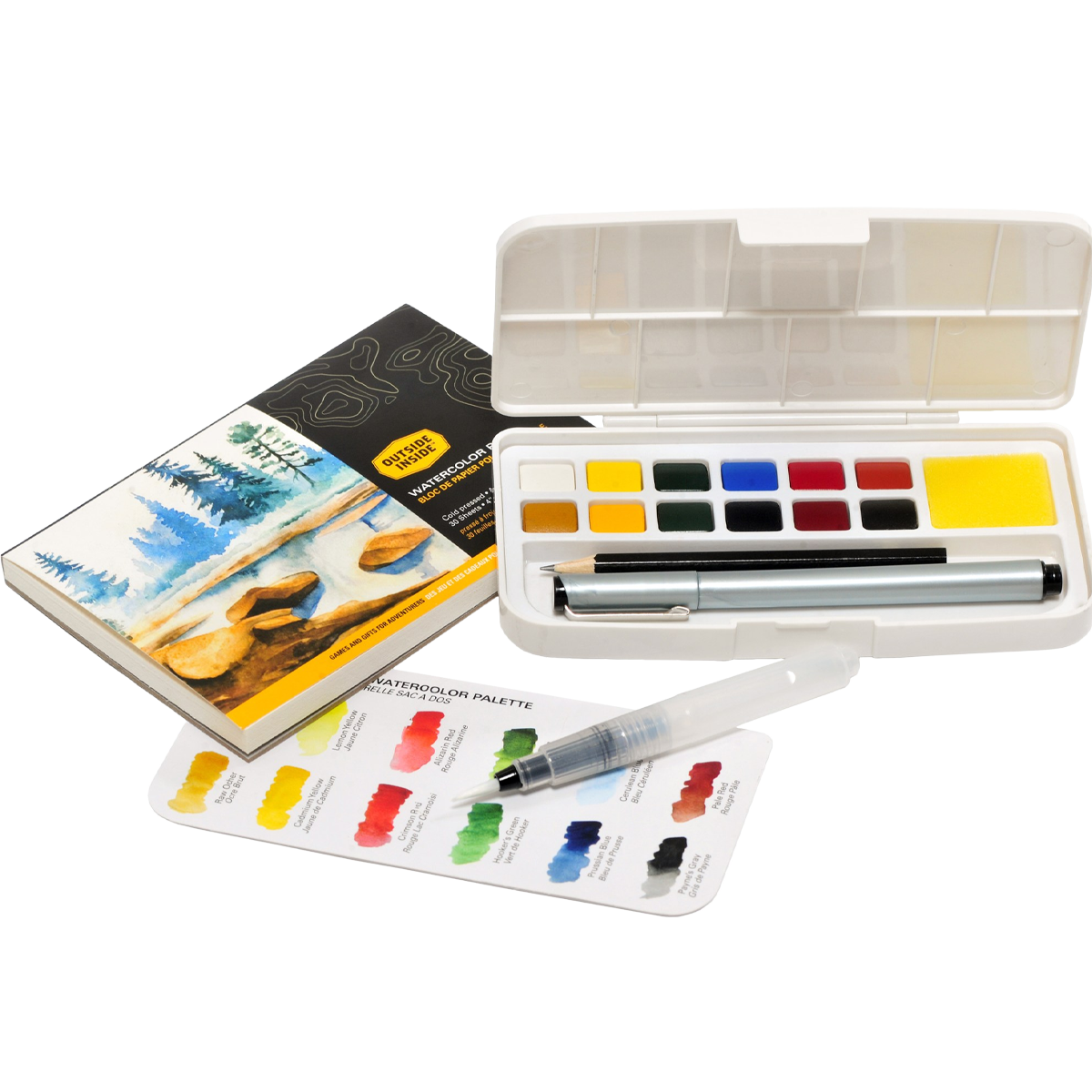 Premium Watercolor Backpack Set - 24 Colors with Brush & Palette - Perfect for Artists, Students & Outdoor Painting Enthusiasts