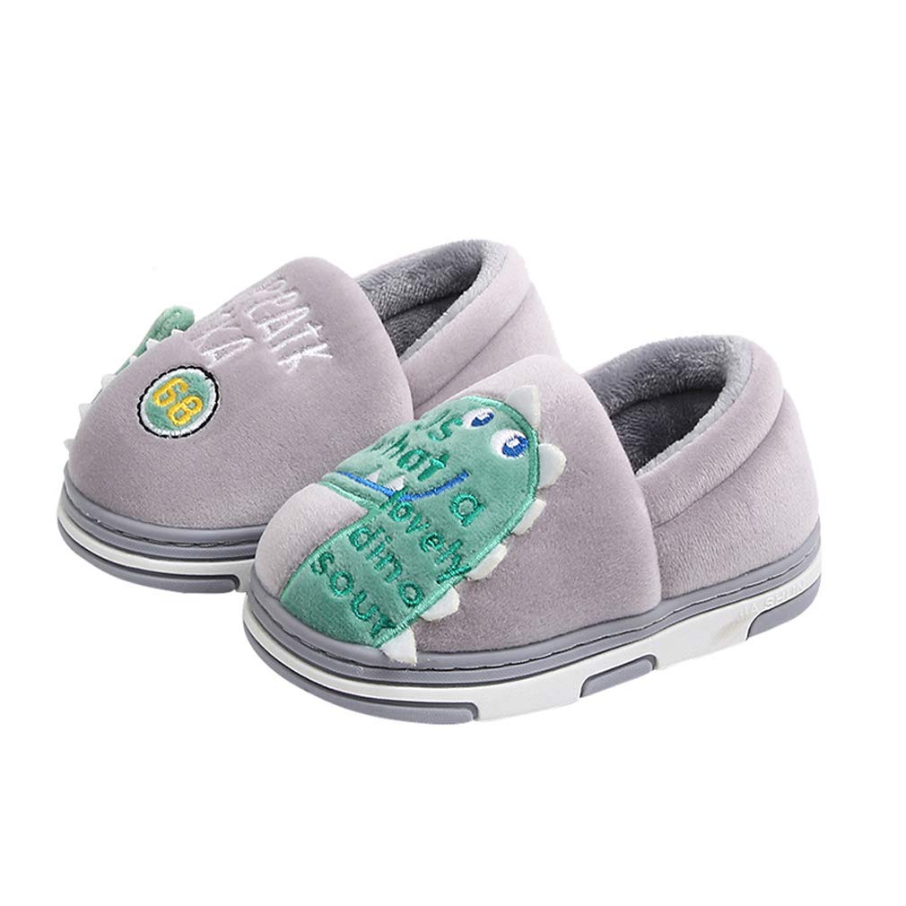 **FCTREE Kids Dinosaur Slippers - Warm & Cozy House Shoes for Boys & Girls, Toddler Indoor Slippers for Playtime & Home Comfort**