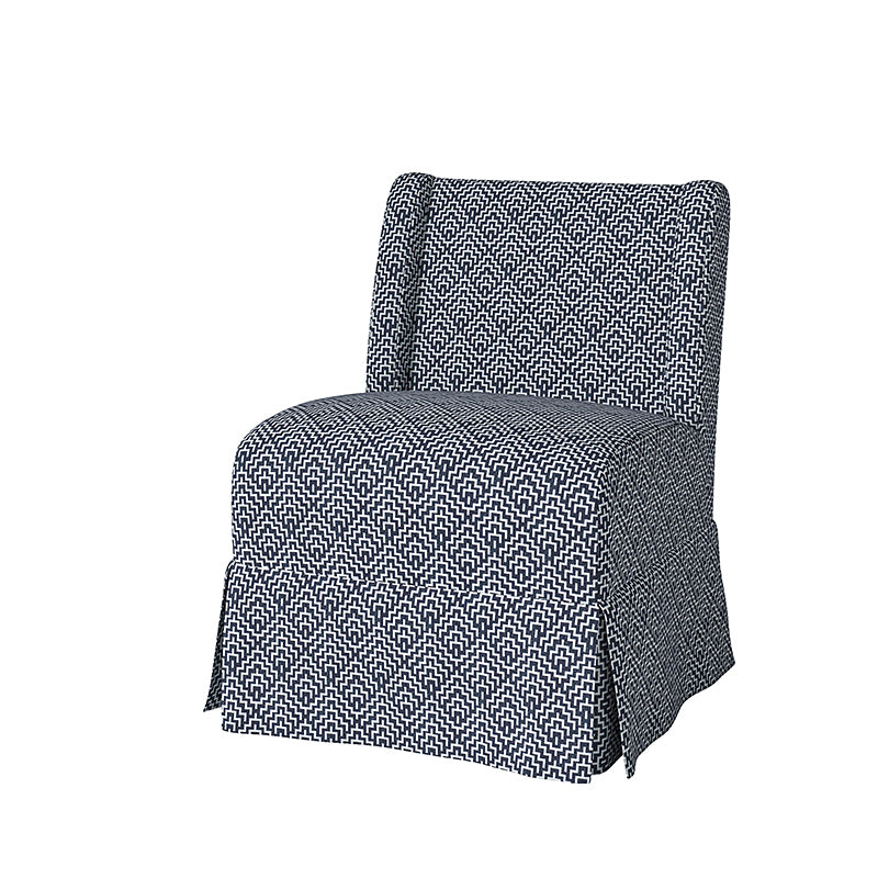 Ellmar Slipper Chair with Washable Slipcover & Solid Wood Legs - Comfortable Accent Chair for Living Room, Bedroom or Office - Perfect Reading Chair & Lounge Seat for Small Spaces