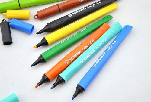 STABILO Cappi Wallet of 18 Felt-Tip Pens - Vibrant Colors for Journaling, Note Taking & Art Projects - Perfect for Students, Office & Creative Work