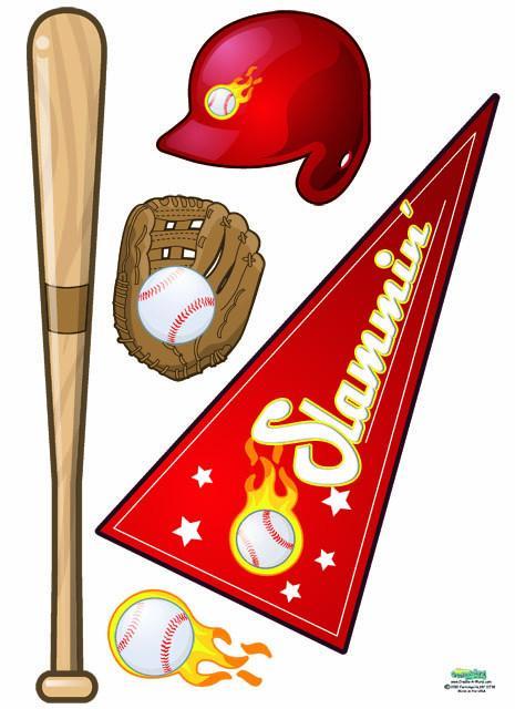 Baseball Wall Decals - Sports Room Decor for Kids & Adults - Perfect for Bedroom, Game Room & Nursery Stickers