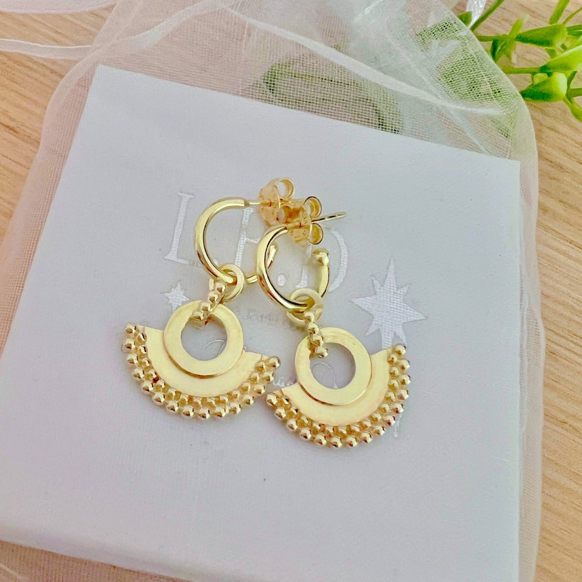Laihas Prestige Queen Cleopatra Bohemian Gold Hoop Earrings - Vintage Egyptian Style Jewelry for Women | Perfect for Parties, Weddings & Boho Fashion
